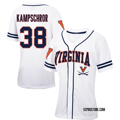 Women's Ethan Anderson Virginia Cavaliers Replica Colosseum /Navy Free  Spirited Baseball Jersey - White