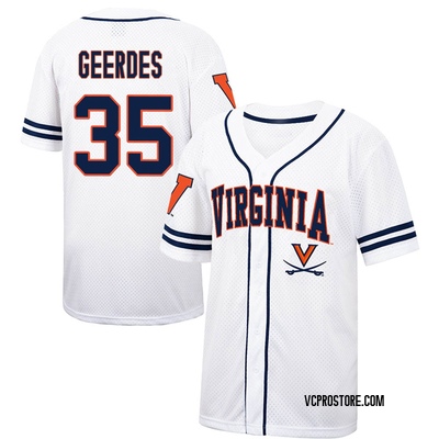 Youth ProSphere #1 White Virginia Cavaliers Baseball Jersey